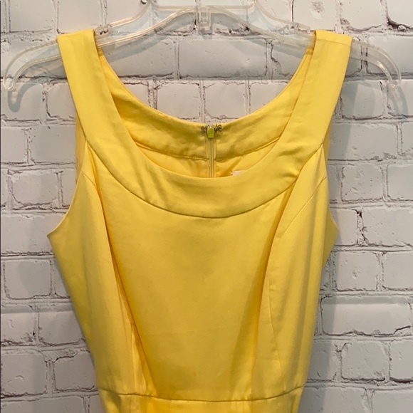 CALVIN KLEIN YELLOW COCKTAIL/WORK DRESS SIZE 4P - Picture 2 of 6